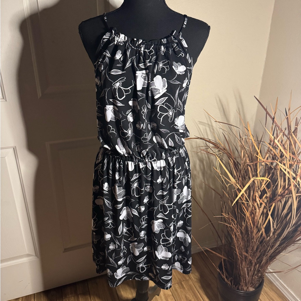 Banana Republic Brand Black And White Dress